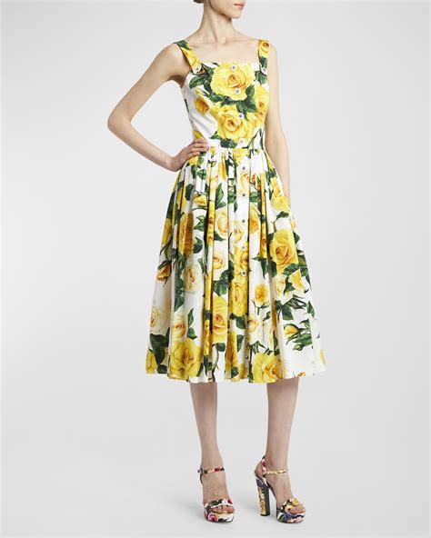 dolce gabbana yellow rose|dolce & gabbana rose dress.